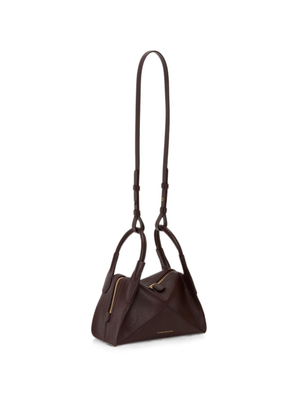 Borsa con logo plié  in bordeaux 