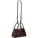 Borsa con logo plié  in bordeaux 