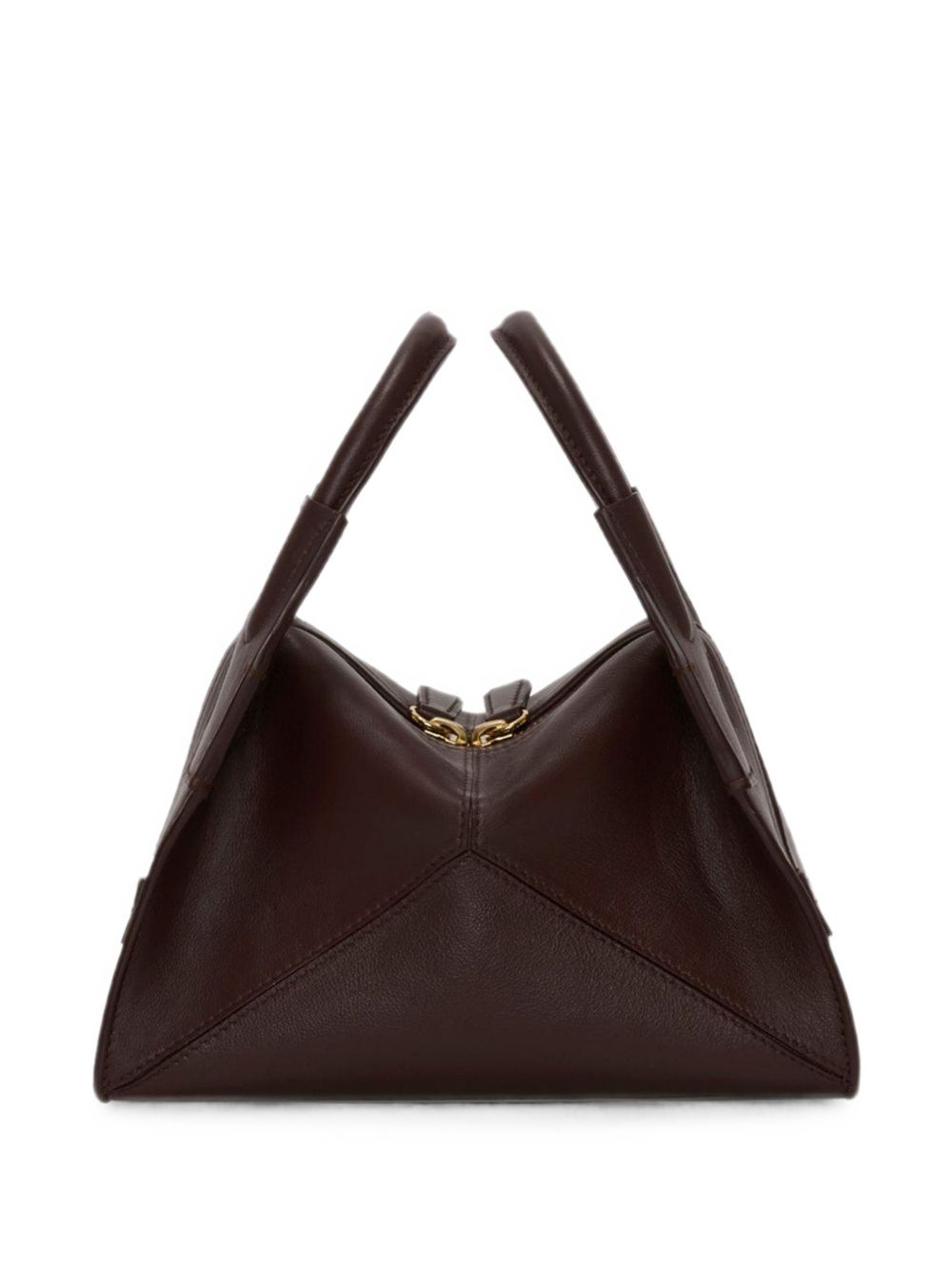 Borsa con logo plié  in bordeaux 