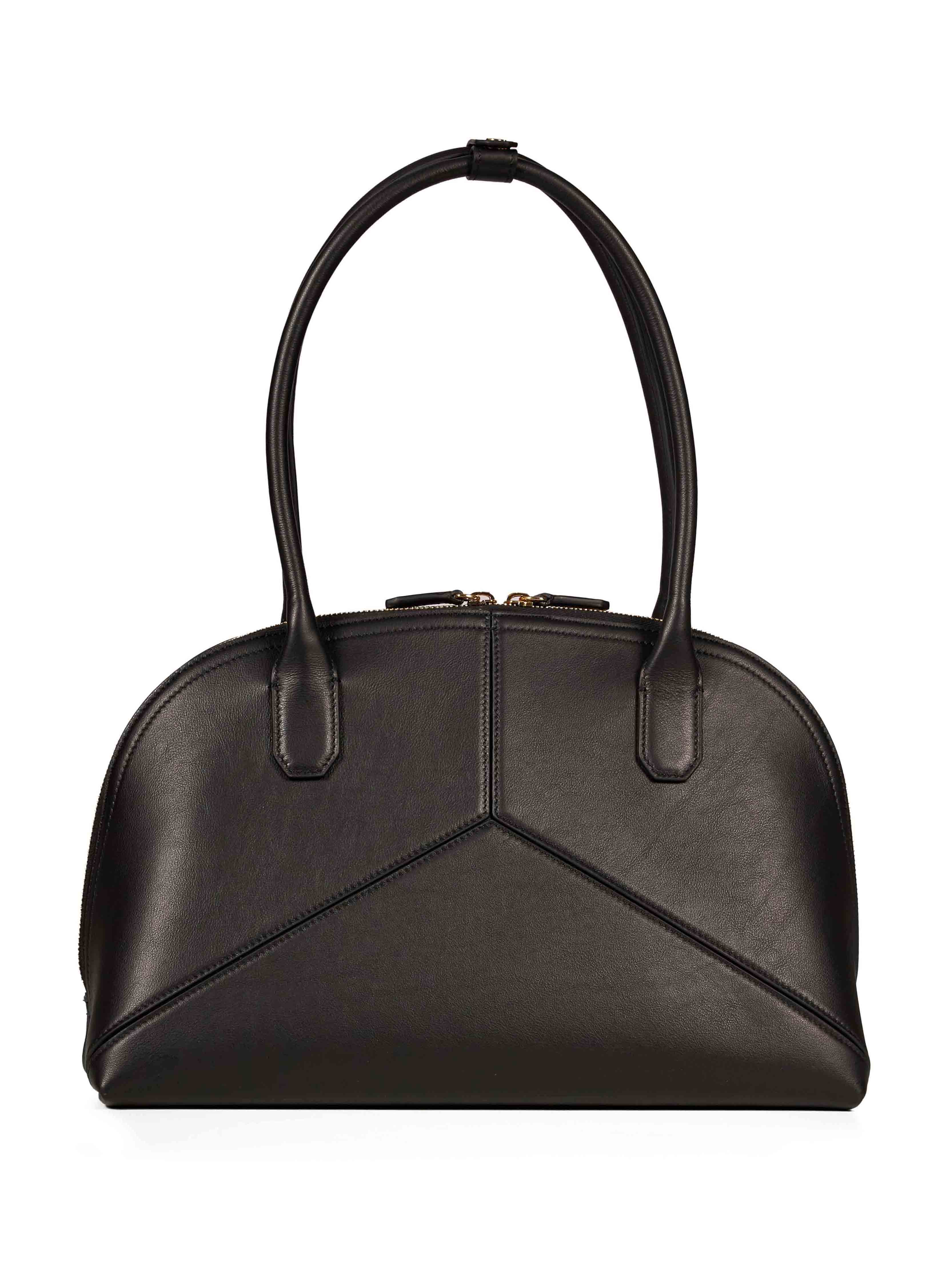 Borsa a spalla in pelle Doctor in nero 