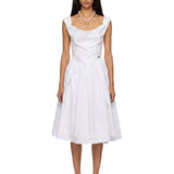 Abito Sunday midi in bianco 