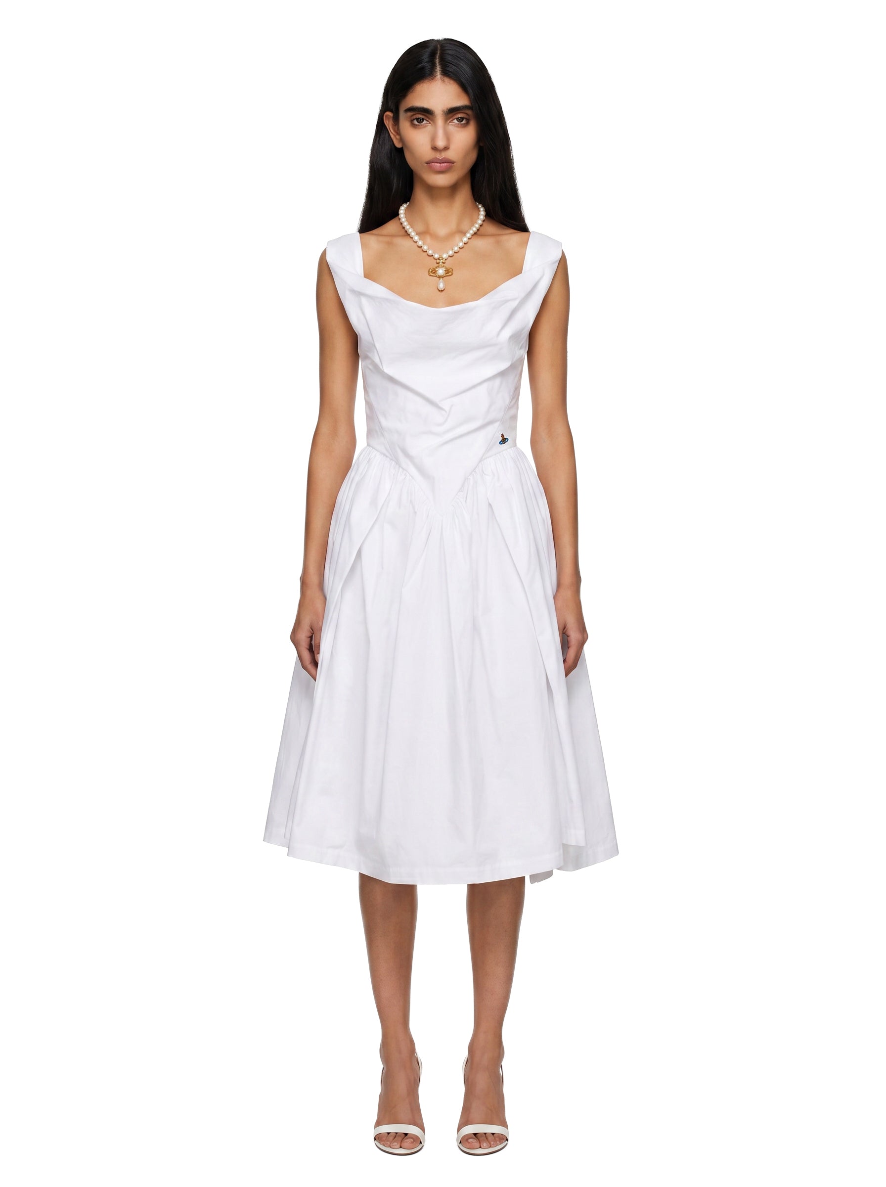Abito Sunday midi in bianco 
