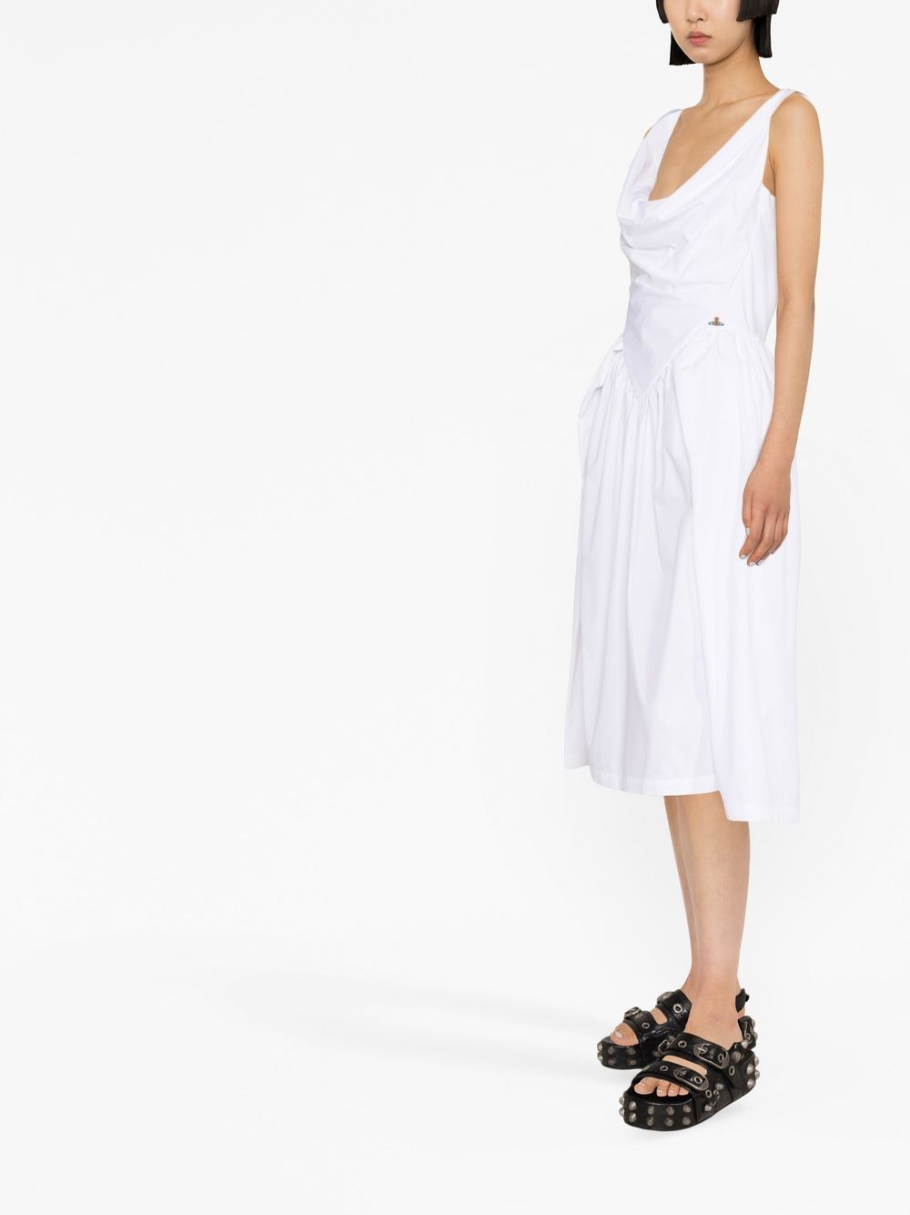 Abito Sunday midi in bianco 
