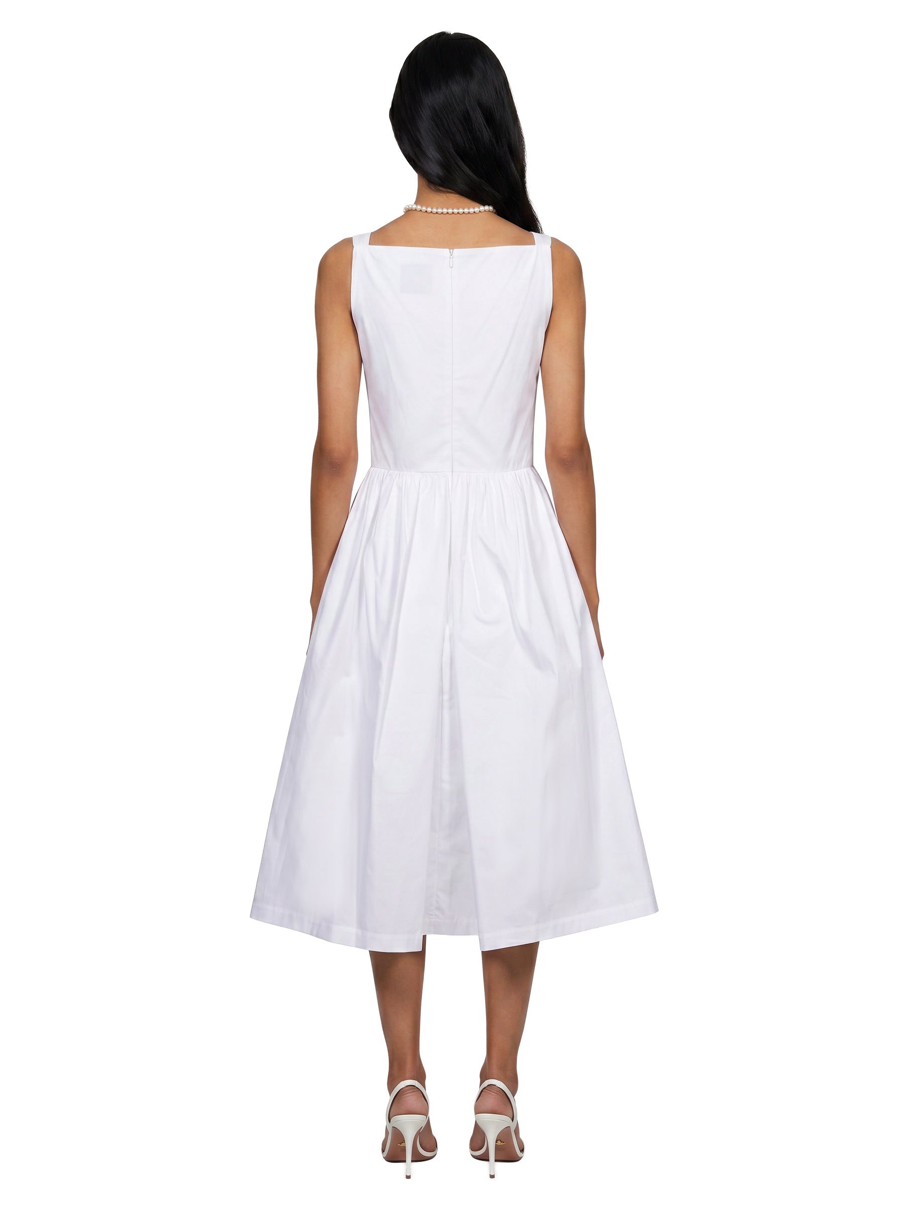 Abito Sunday midi in bianco 