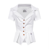 Camicia a corpetto Monday in bianco 