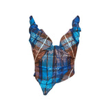 Corsetto a quadri multicolor 