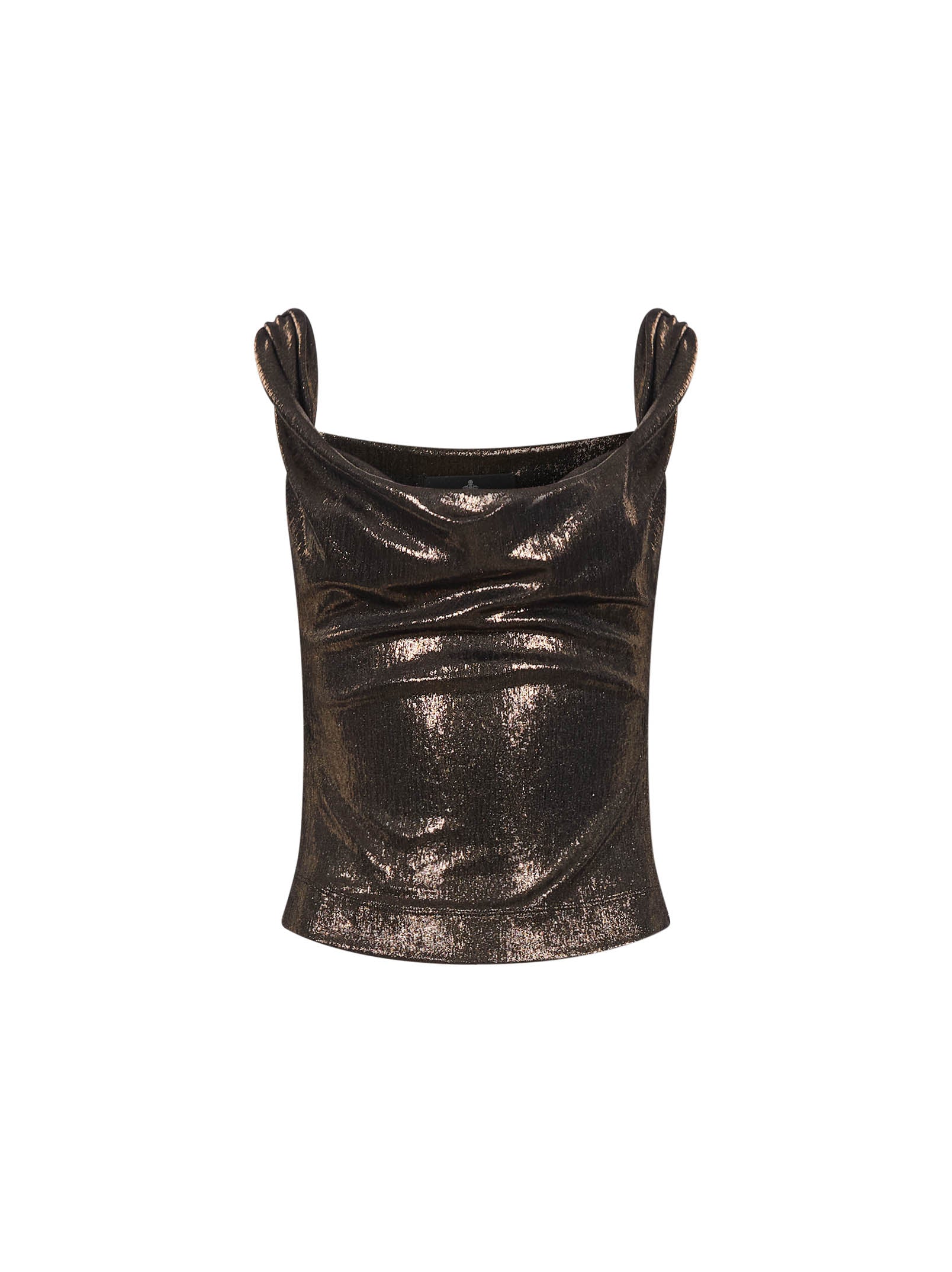 Top con finitura metallizzata Anna in bronzo 