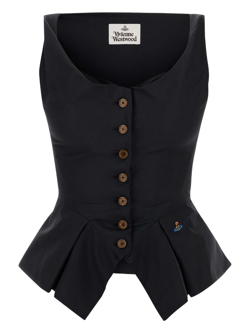 Gilet Monday con logo in blu 