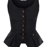 Gilet Monday con logo in blu 