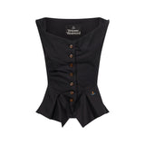 Gilet Monday con logo in blu 