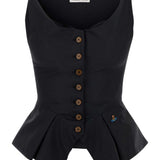 Gilet Monday con logo in blu 