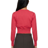 Cardigan con ricamo Orb in rosso 