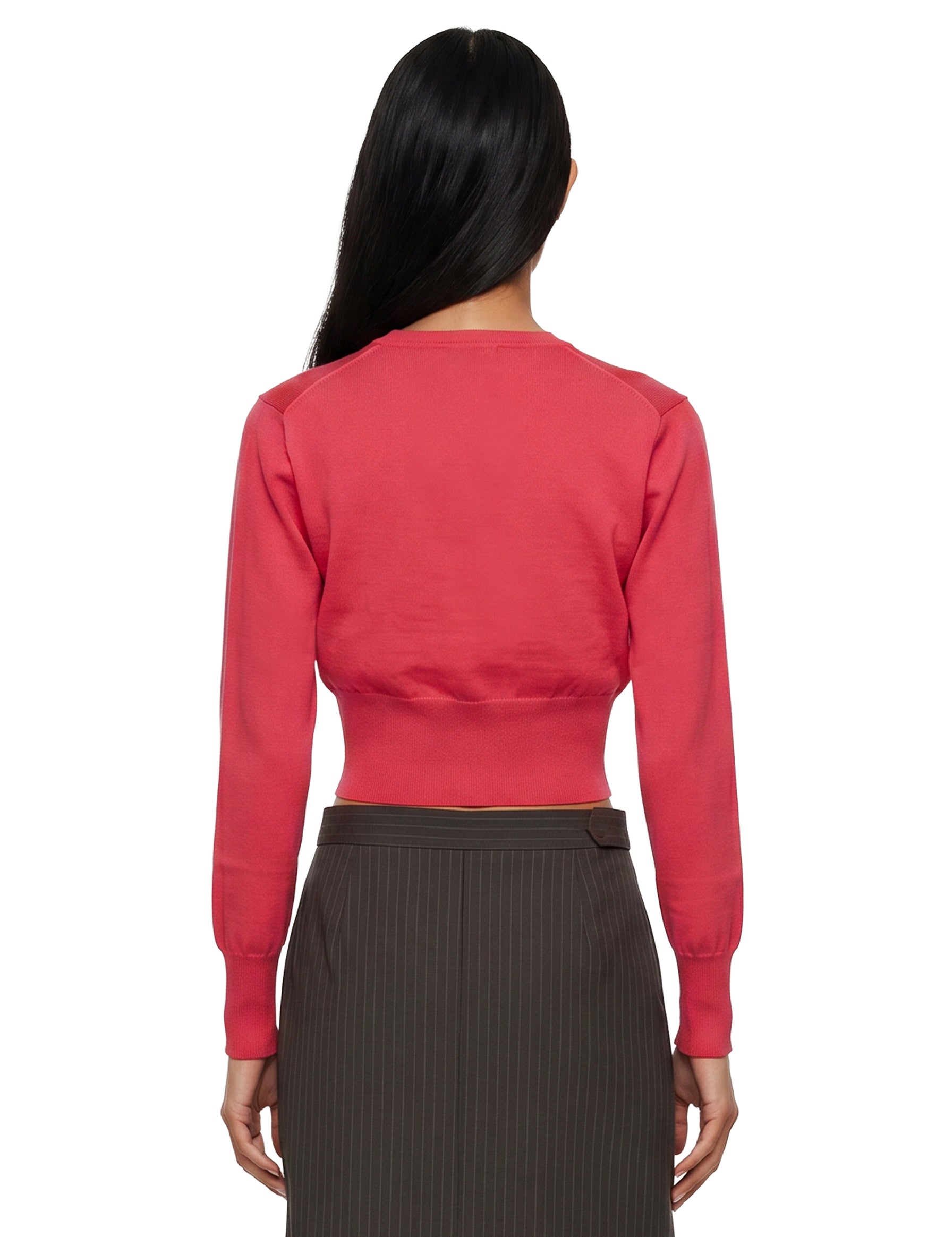 Cardigan con ricamo Orb in rosso 