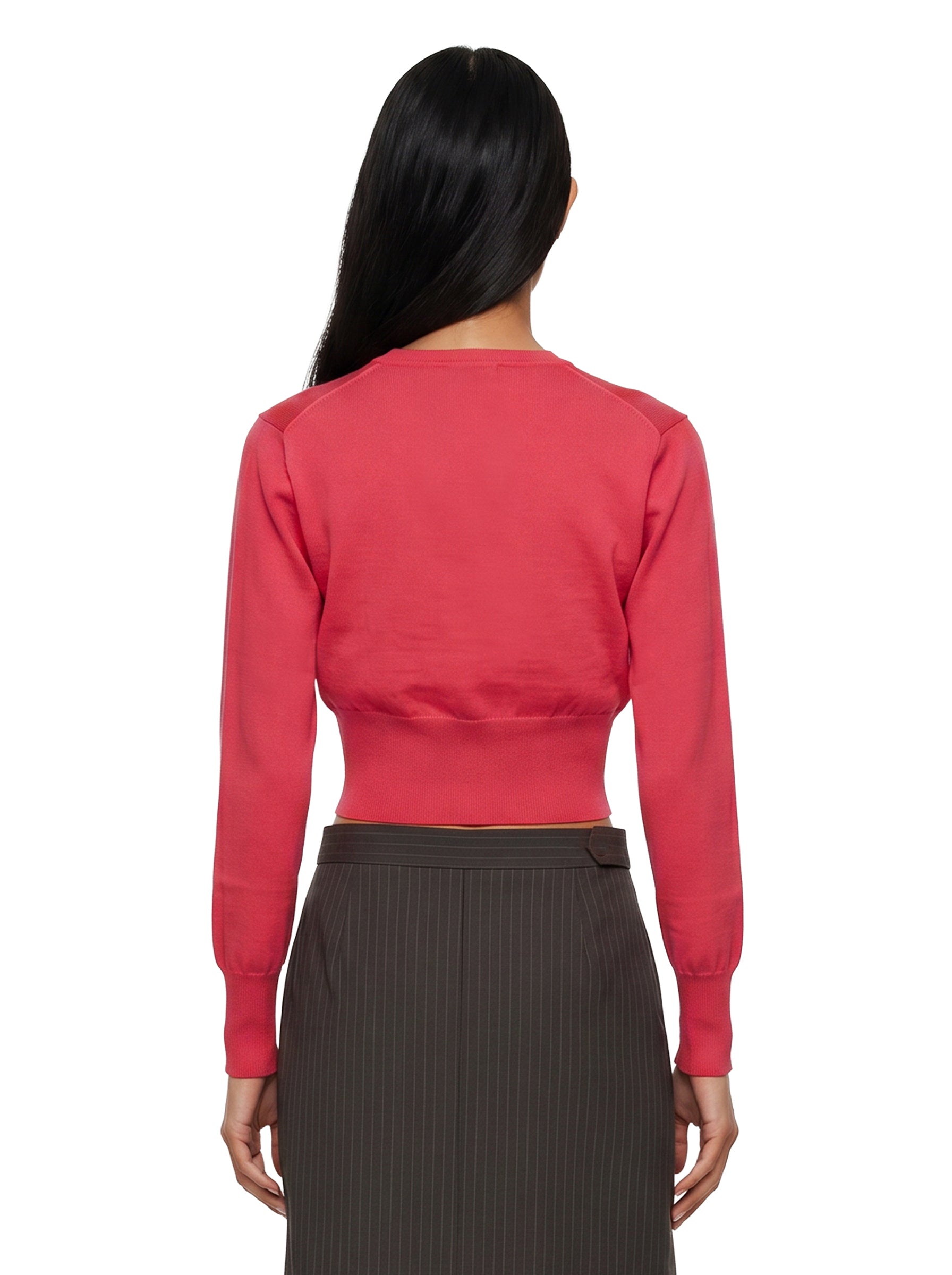 Cardigan con ricamo Orb in rosso 