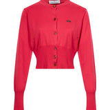 Cardigan con ricamo Orb in rosso 
