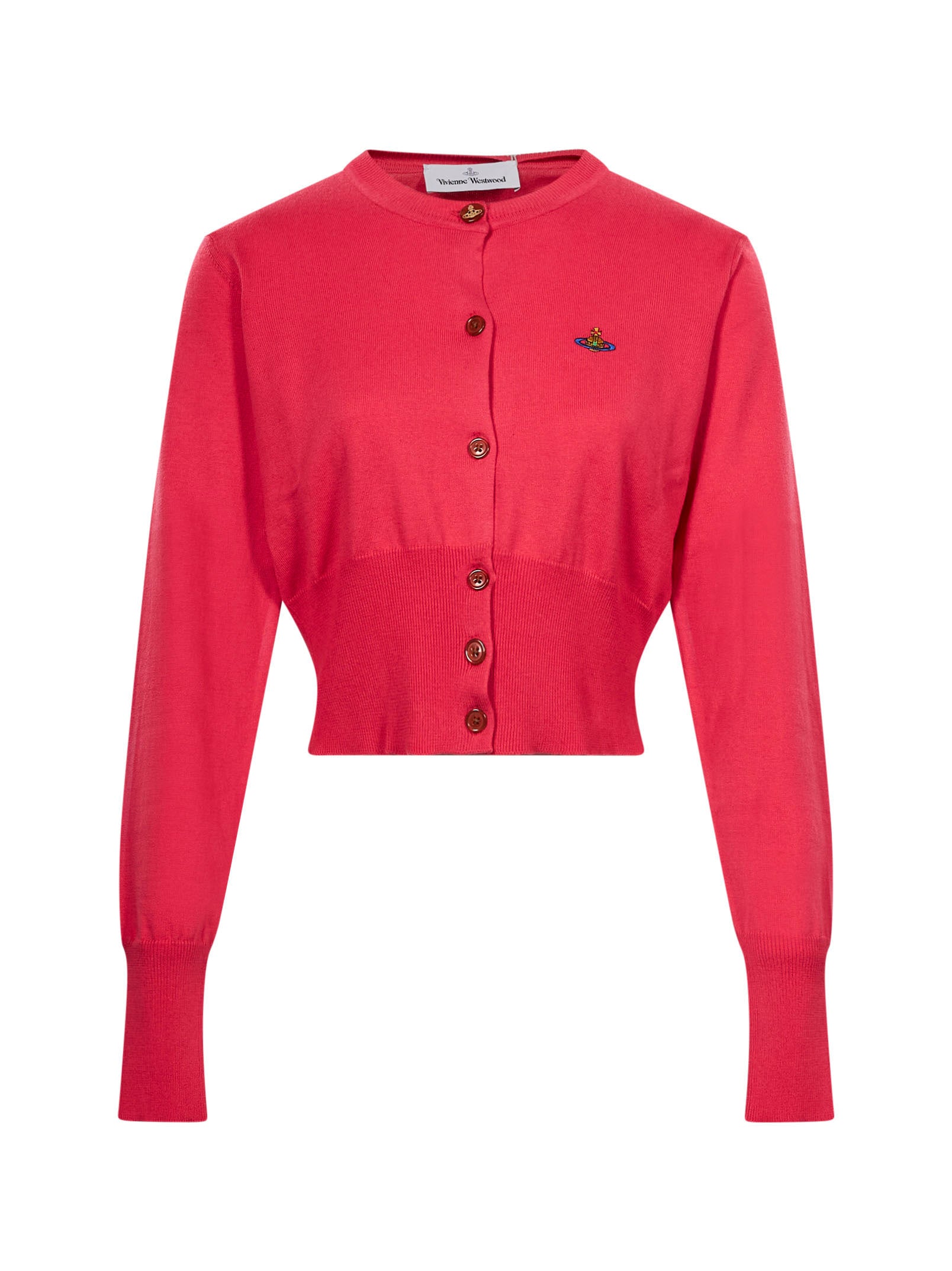 Cardigan con ricamo Orb in rosso 