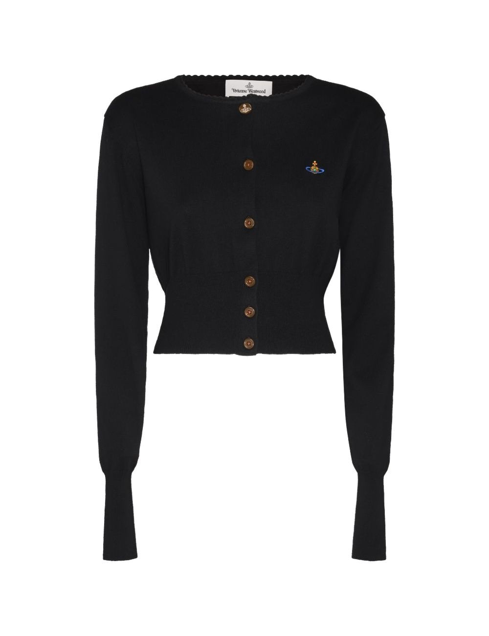 Cardigan con ricamo Orb in nero 