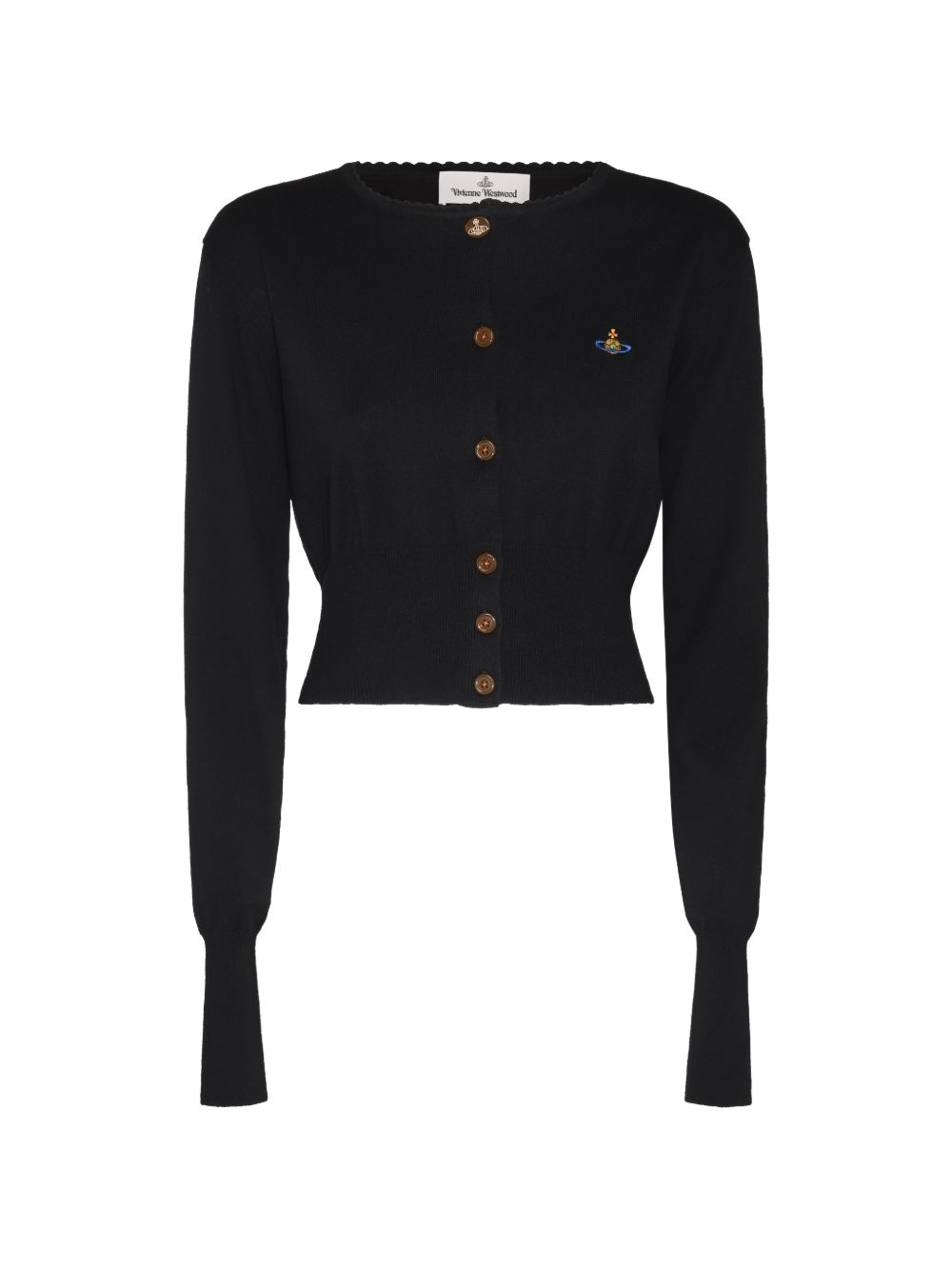 Cardigan con ricamo Orb in nero 
