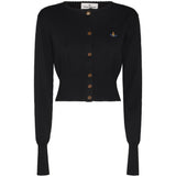 Cardigan con ricamo Orb in nero 