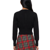 Cardigan con ricamo Orb in nero 