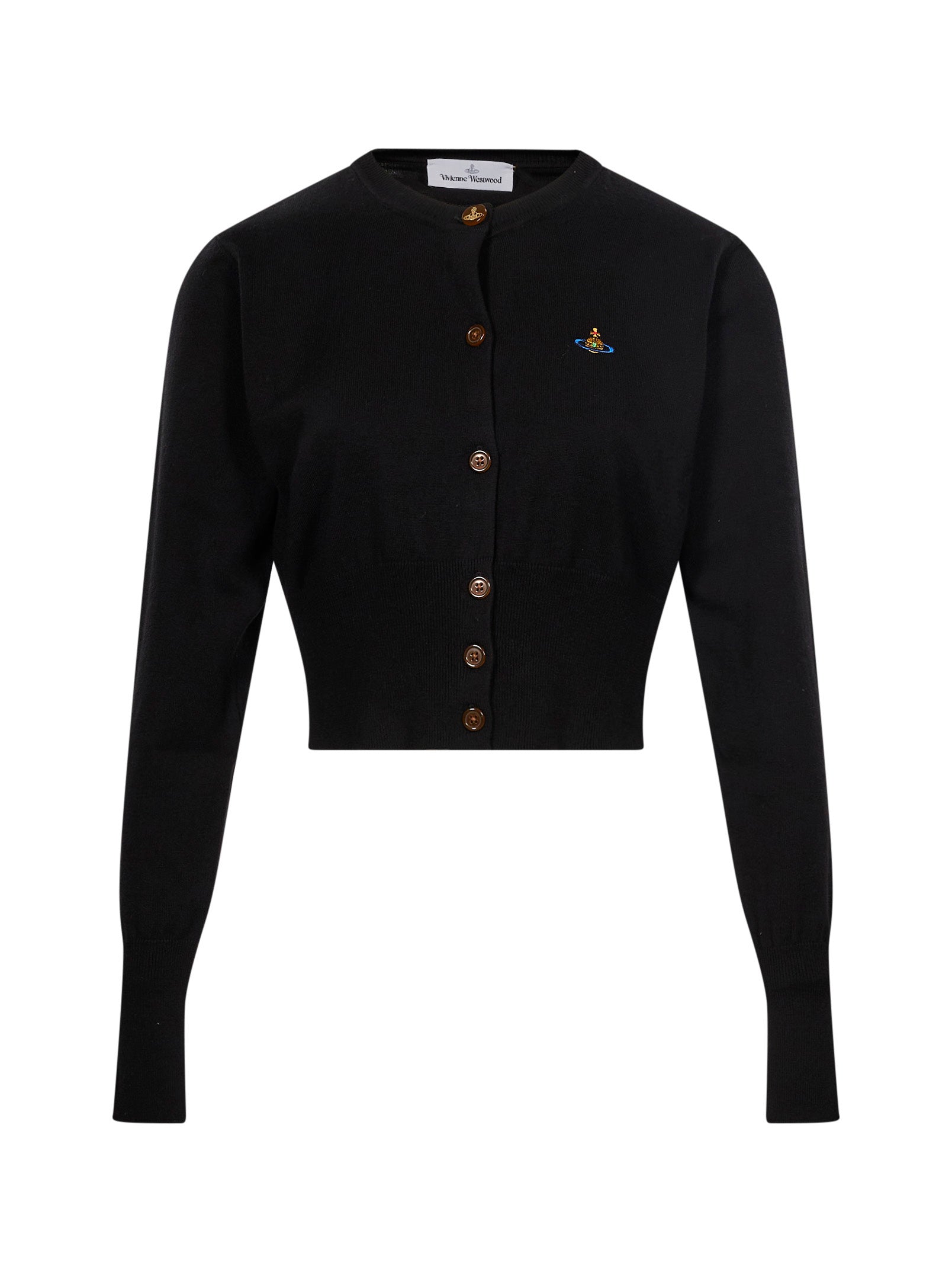 Cardigan con ricamo Orb in nero 