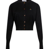 Cardigan con ricamo Orb in nero 