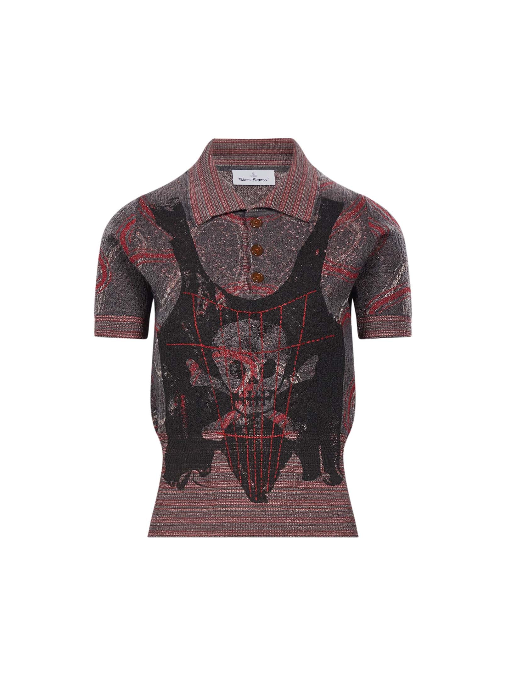 Polo con ricamo cutlass multicolore 
