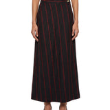 Gonna maxi Infinity a righe in grigio e rosso 