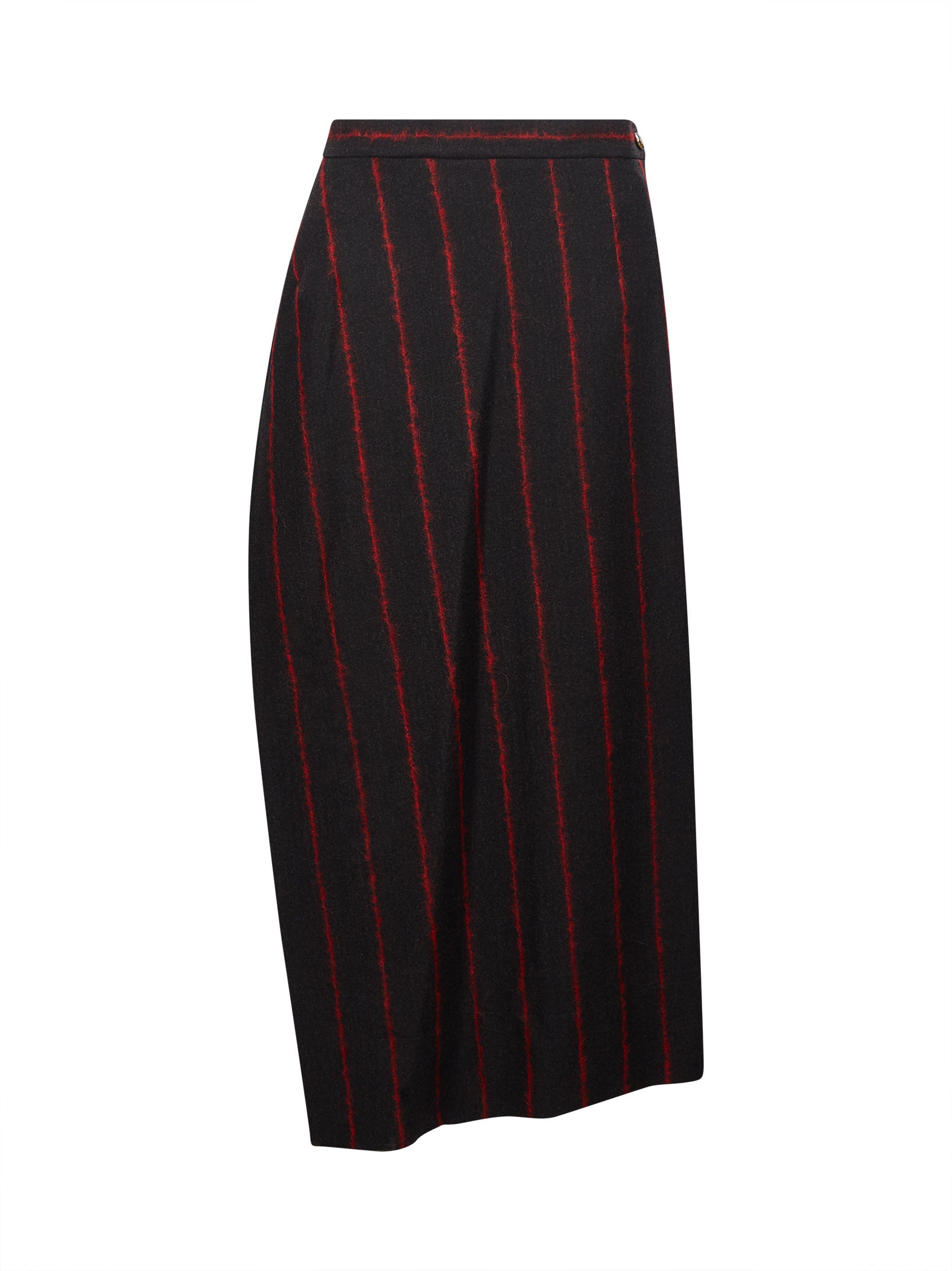 Gonna maxi Infinity a righe in grigio e rosso 