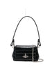 Hazel Logo Shoulder Bag in Black