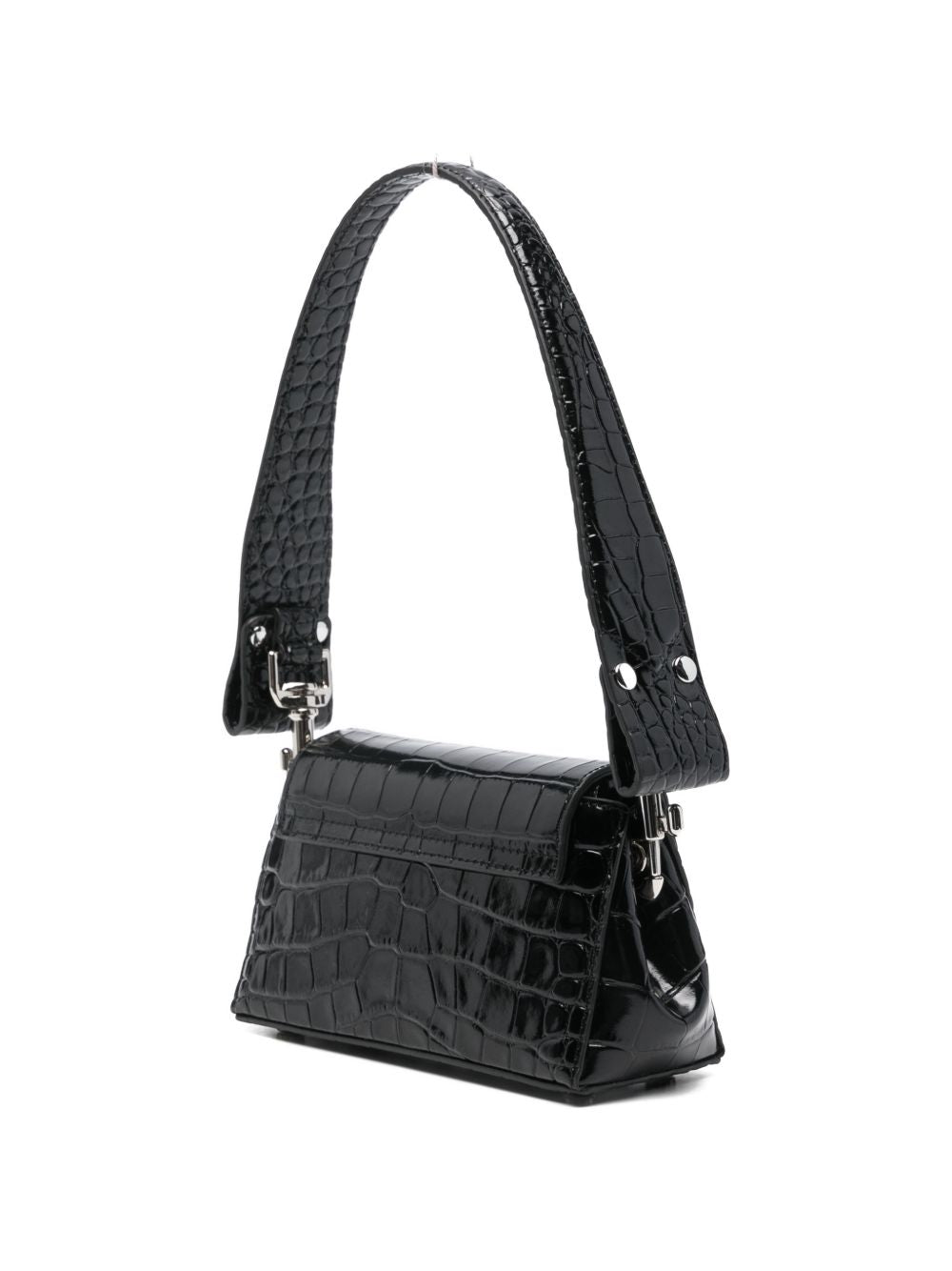 Borsa a spalla Hazel con logo in nero 