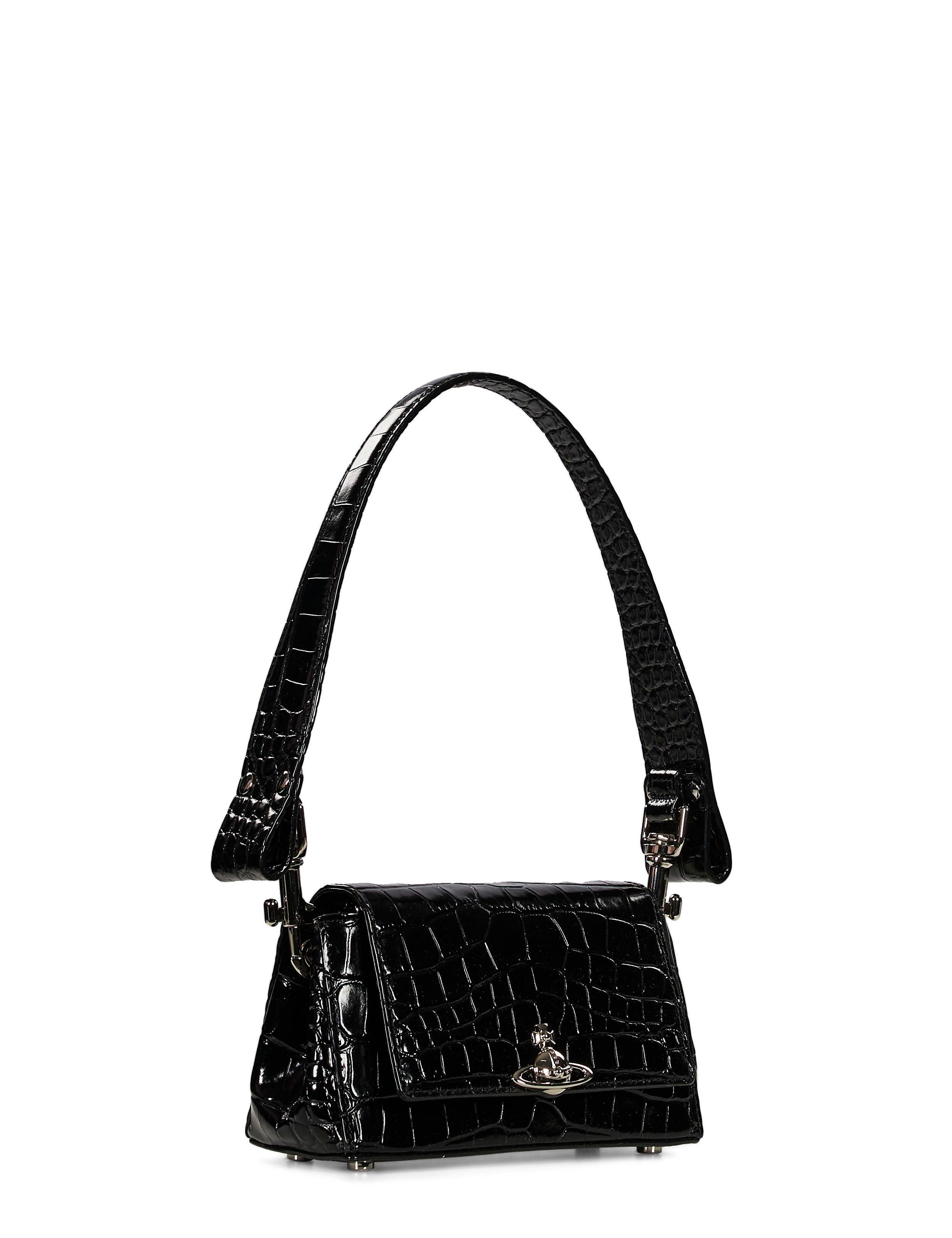 Borsa a spalla Hazel con logo in nero 