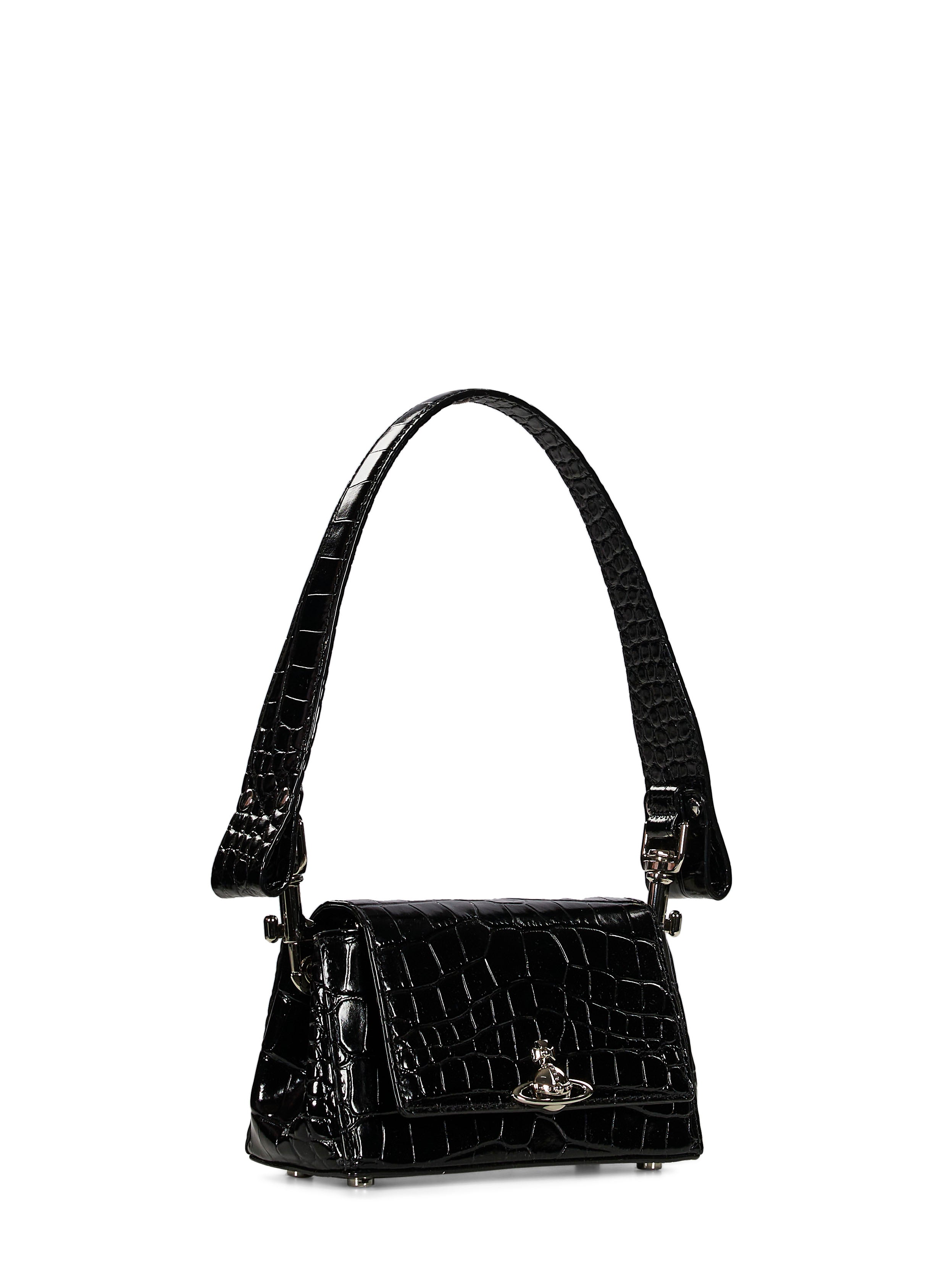Borsa a spalla Hazel con logo in nero 