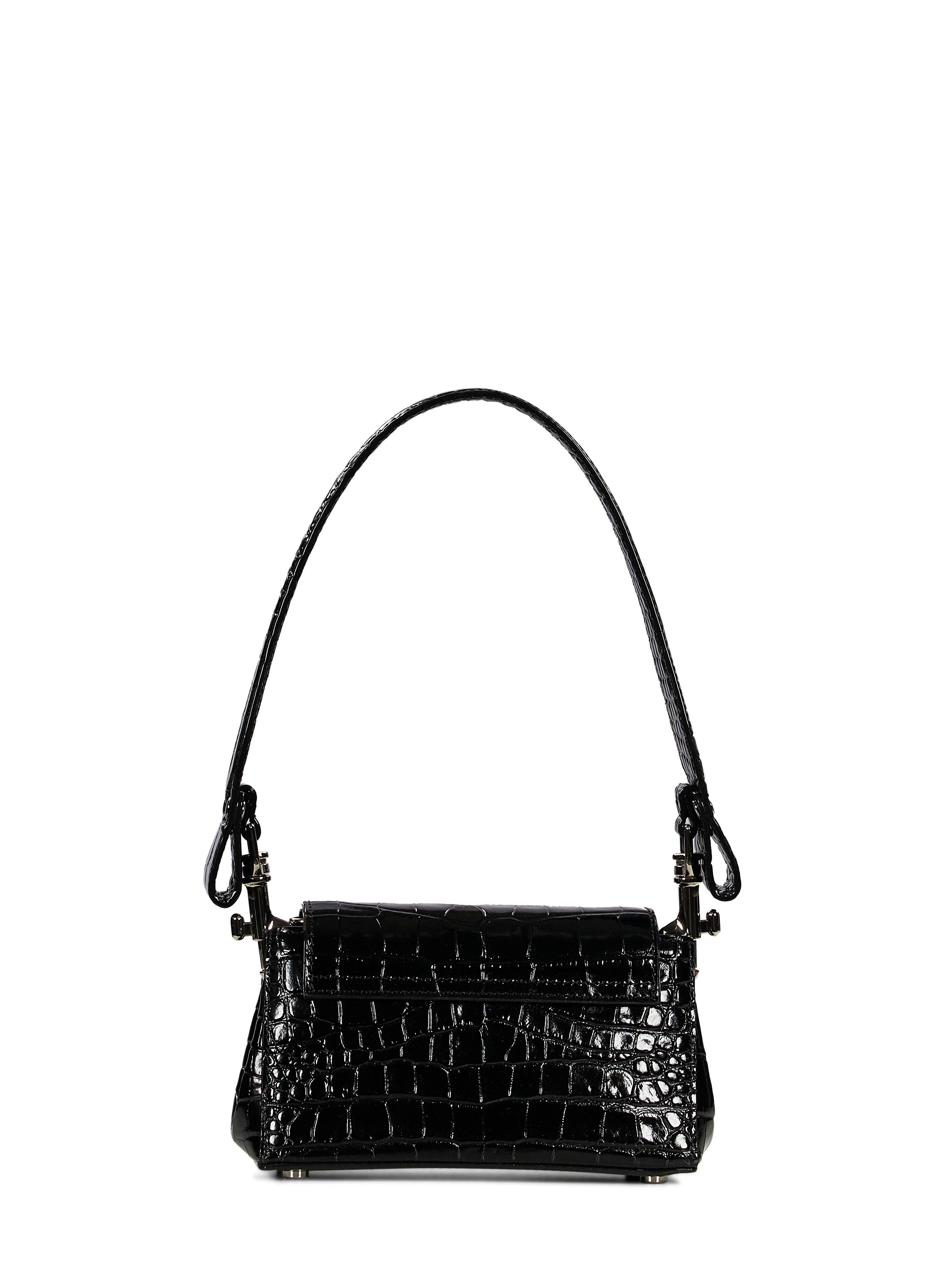 Borsa a spalla Hazel con logo in nero 