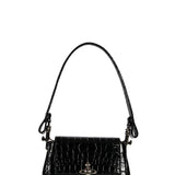 Borsa a spalla Hazel con logo in nero 