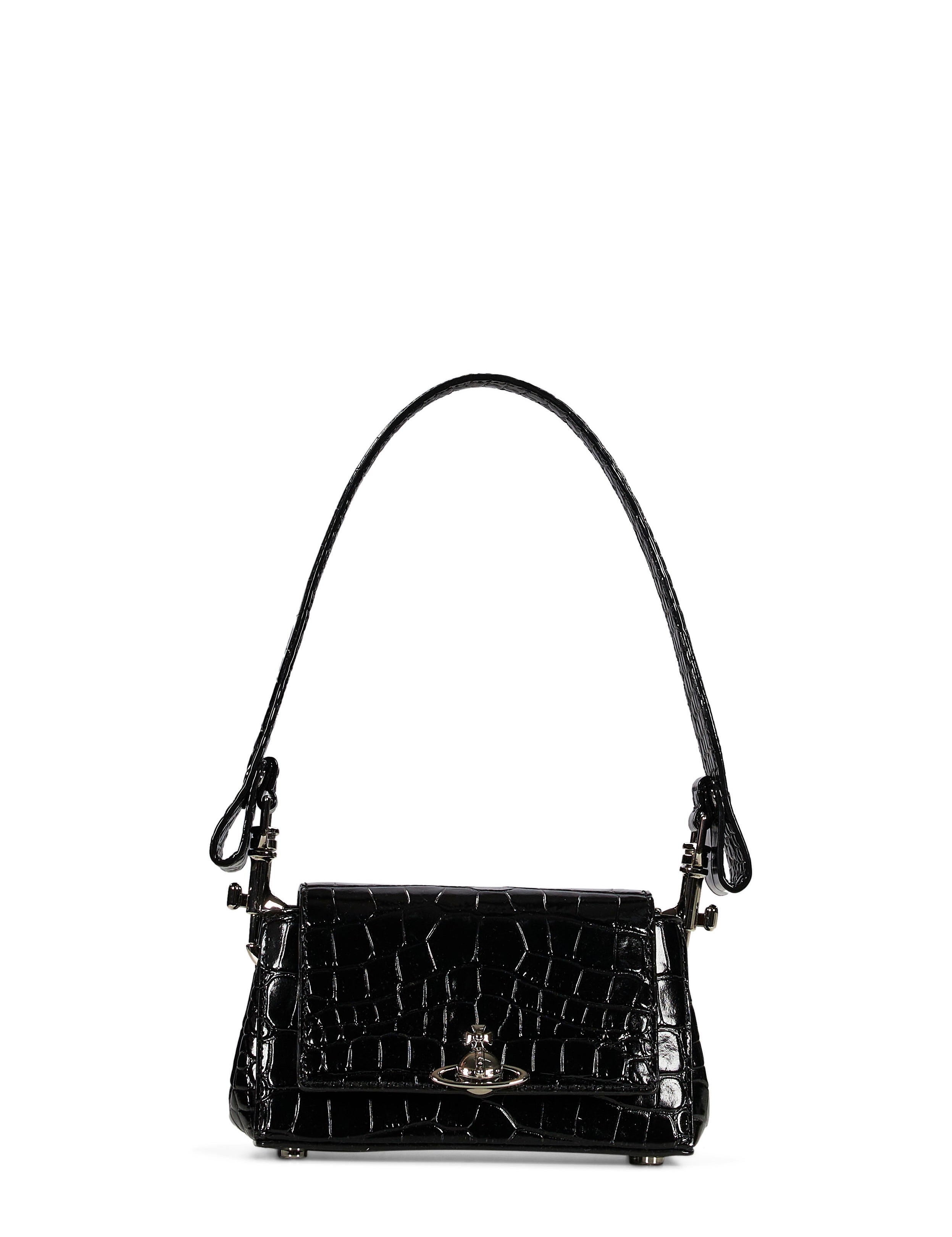 Borsa a spalla Hazel con logo in nero 