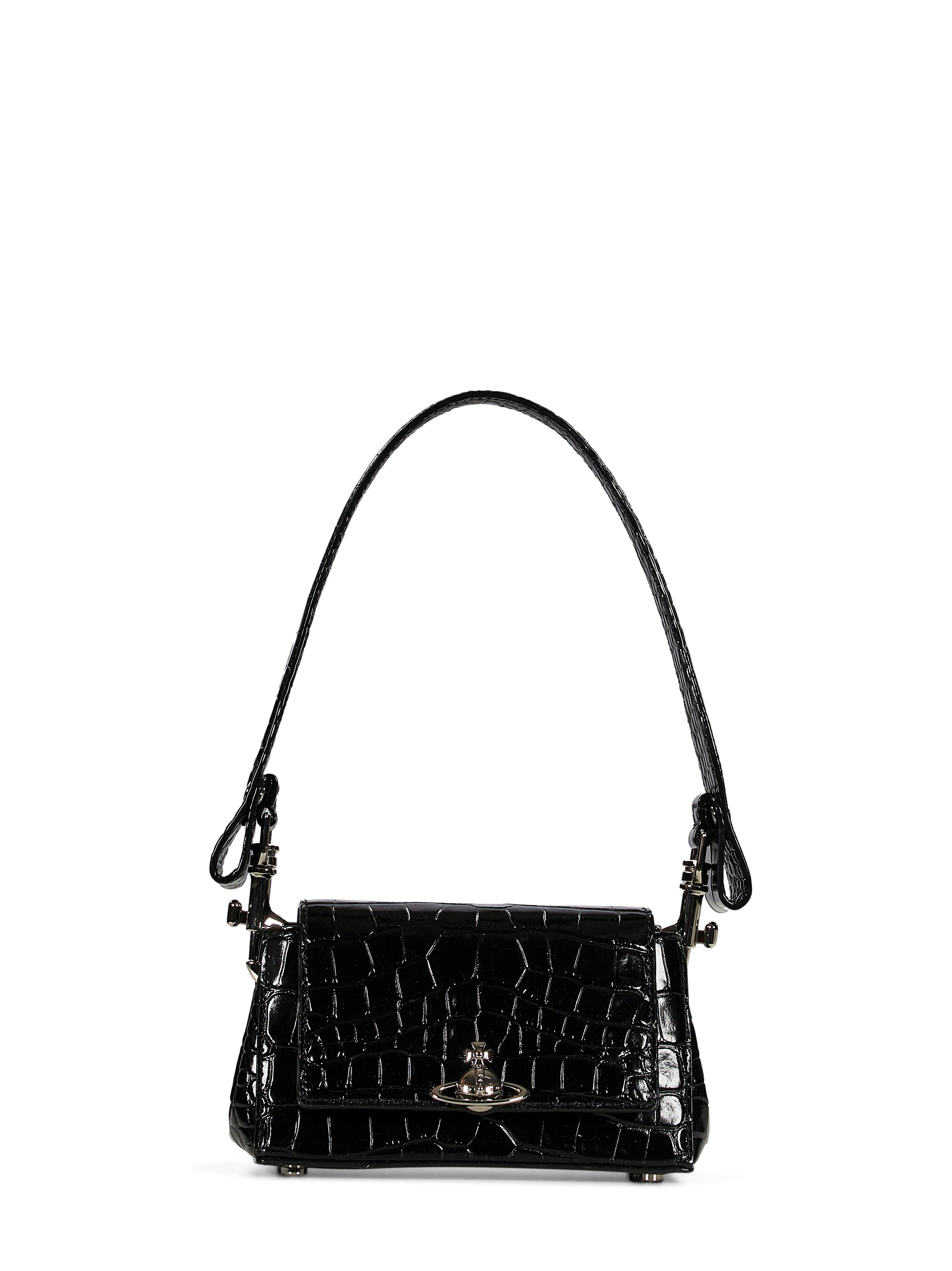 Borsa a spalla Hazel con logo in nero 
