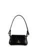 Hazel Logo Shoulder Bag in Black