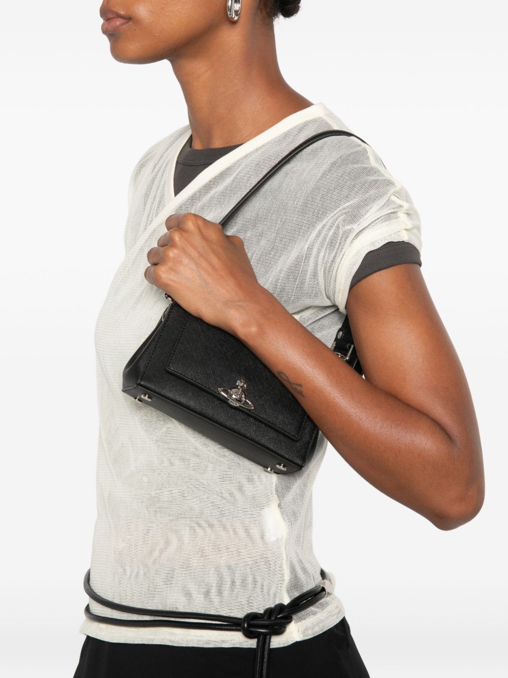 Borsa con logo hazel in nero 