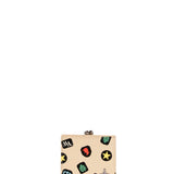 Portafoglio bifold con stampa grafica multicolore 