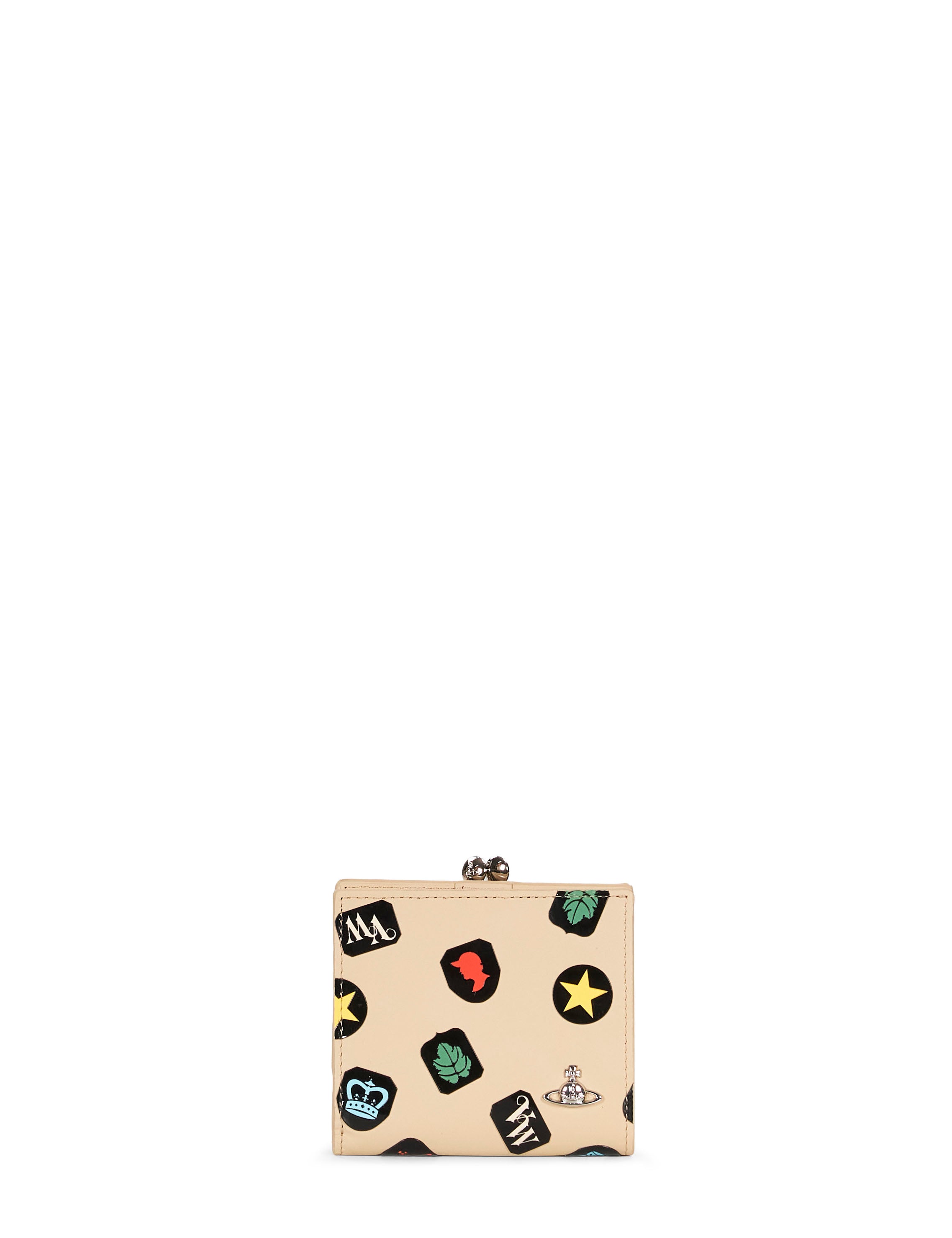 Portafoglio bifold con stampa grafica multicolore 