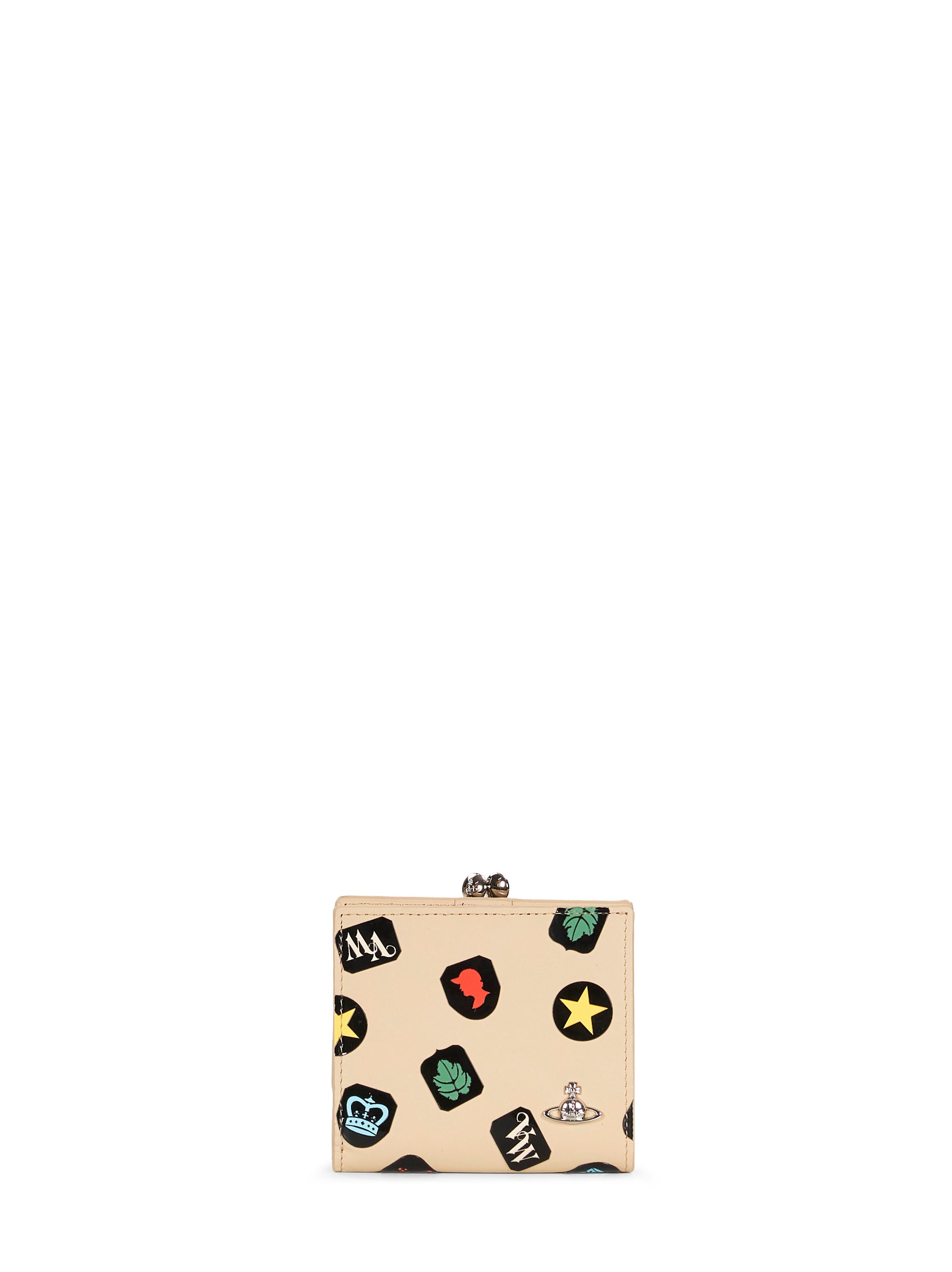 Portafoglio bifold con stampa grafica multicolore 