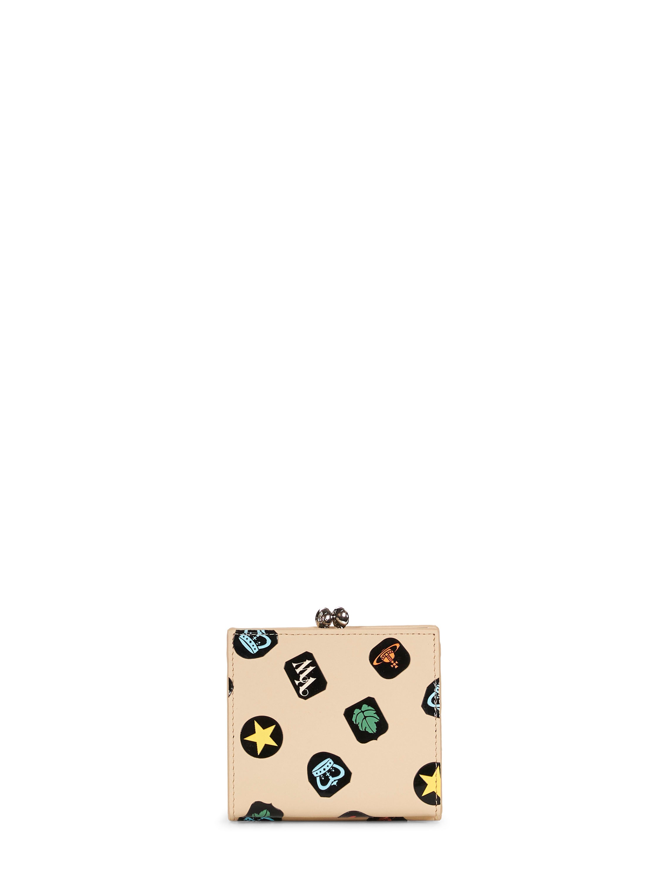 Portafoglio bifold con stampa grafica multicolore 