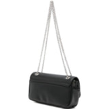 Borsa a spalla con catena in nero 