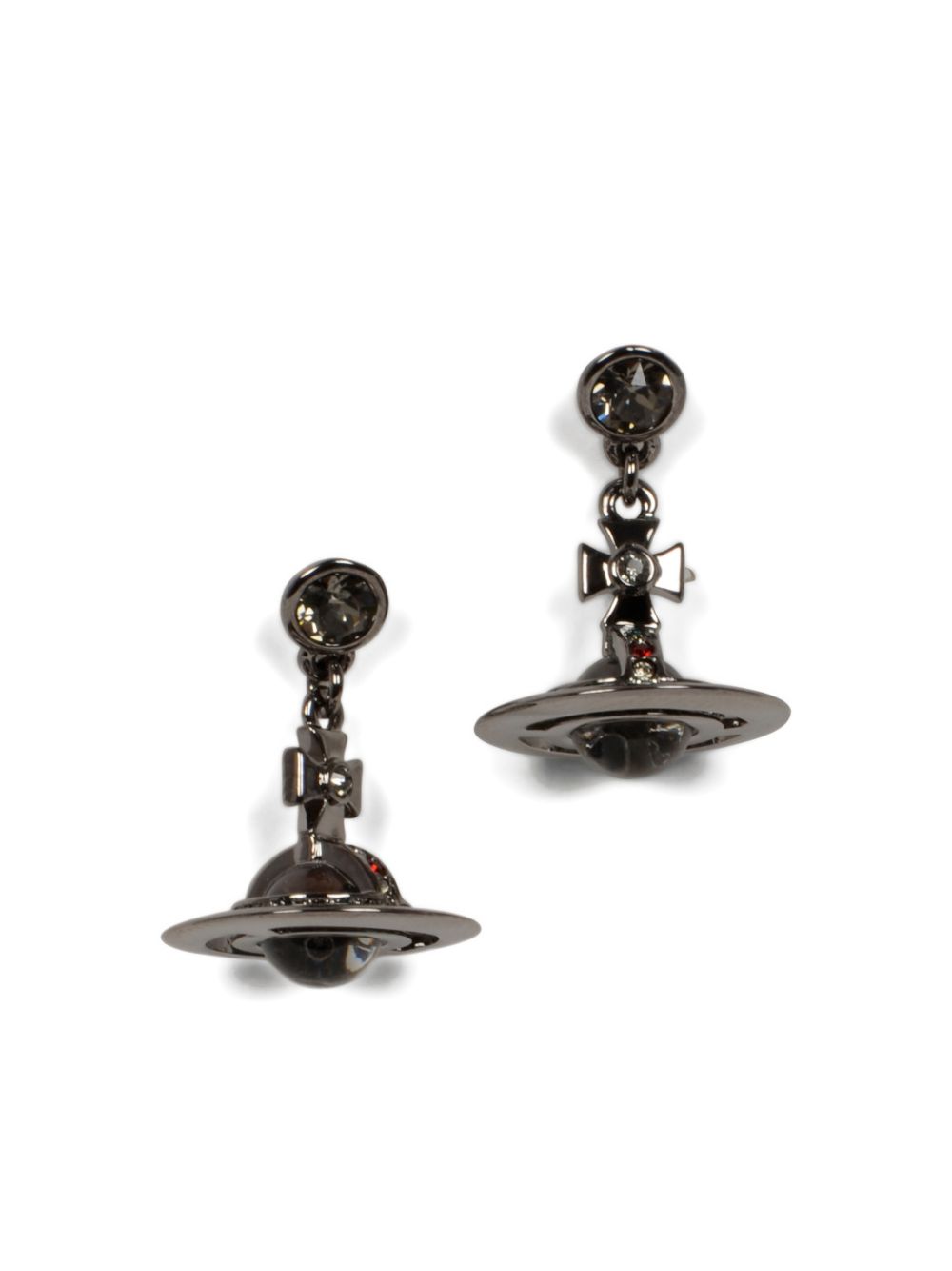 Orecchini pendenti Orb in nero 