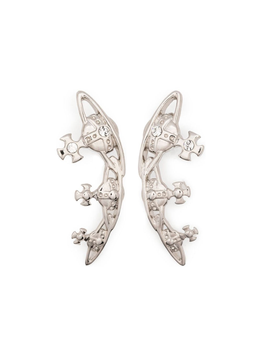 Orecchini Candy con cristalli color argento 