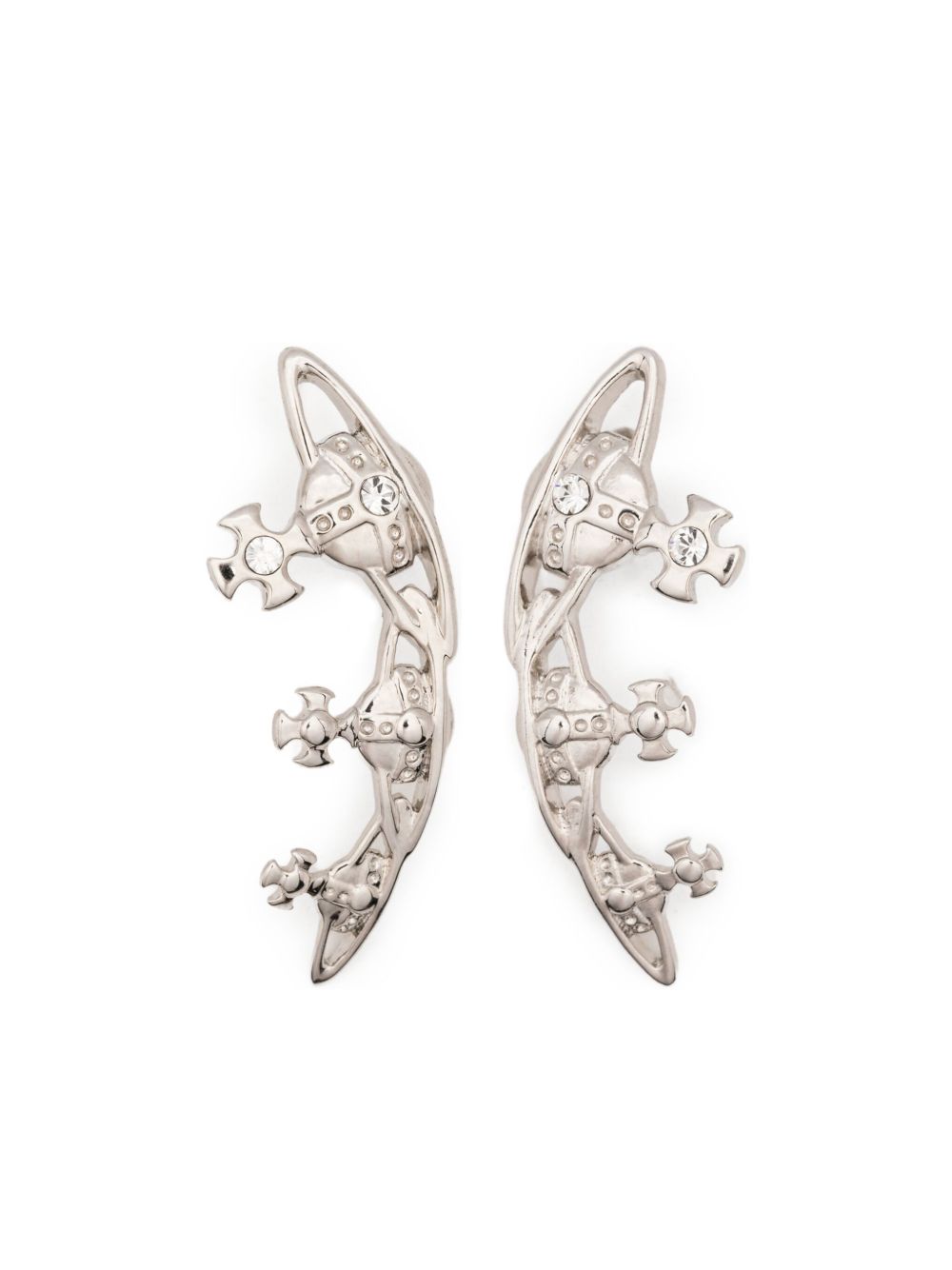 Orecchini Candy con cristalli color argento 