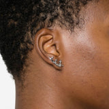 Orecchini Candy con cristalli color argento 