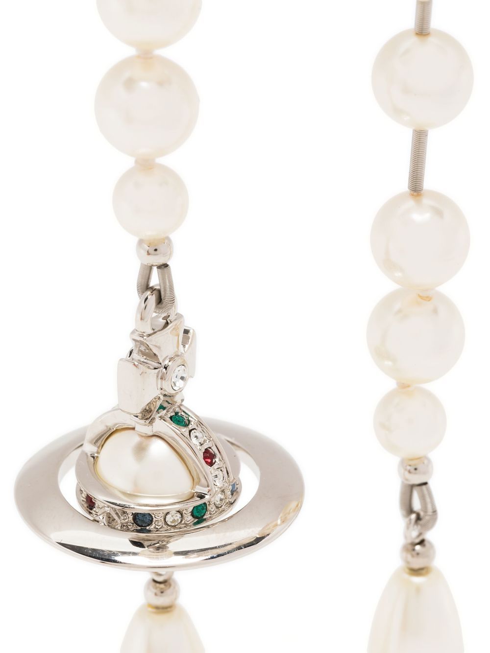 Orecchini pendenti con perle in argento 