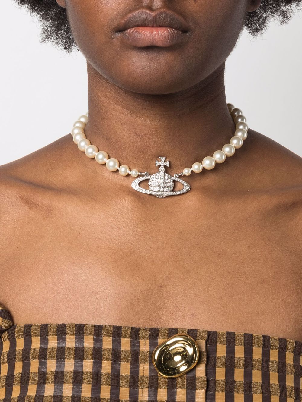 Collana Bas Relief con perle in argento 